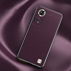 Soft Luxury Leather Snap On Case Cover S02 for Huawei Honor 50 5G Purple