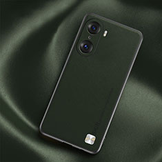 Soft Luxury Leather Snap On Case Cover S02 for Huawei Honor 60 5G Midnight Green