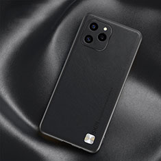 Soft Luxury Leather Snap On Case Cover S02 for Huawei Honor 60 SE 5G Black