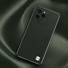 Soft Luxury Leather Snap On Case Cover S02 for Huawei Honor 60 SE 5G Midnight Green