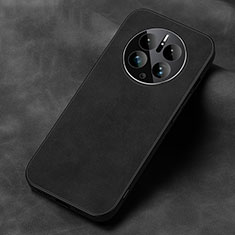 Soft Luxury Leather Snap On Case Cover S02 for Huawei Mate 50E Black