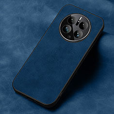 Soft Luxury Leather Snap On Case Cover S02 for Huawei Mate 50E Blue