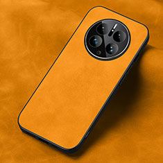 Soft Luxury Leather Snap On Case Cover S02 for Huawei Mate 50E Orange