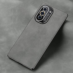 Soft Luxury Leather Snap On Case Cover S02 for Huawei Nova 10 Gray