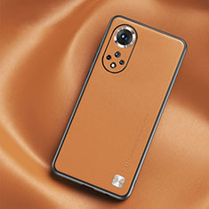 Soft Luxury Leather Snap On Case Cover S02 for Huawei Nova 9 Pro Orange