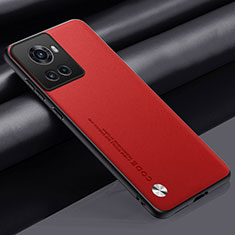 Soft Luxury Leather Snap On Case Cover S02 for OnePlus 10R 5G Red