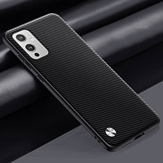 Soft Luxury Leather Snap On Case Cover S02 for OnePlus 9 5G Dark Gray