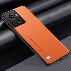 Soft Luxury Leather Snap On Case Cover S02 for OnePlus Ace 5G Orange