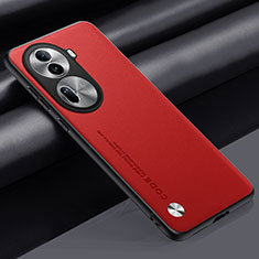 Soft Luxury Leather Snap On Case Cover S02 for Oppo Reno11 Pro 5G Red