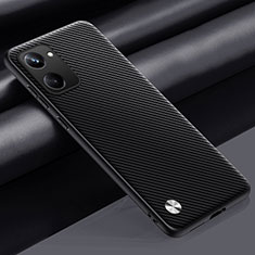 Soft Luxury Leather Snap On Case Cover S02 for Realme 10 4G Dark Gray