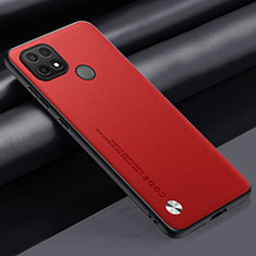 Soft Luxury Leather Snap On Case Cover S02 for Realme C21Y Red