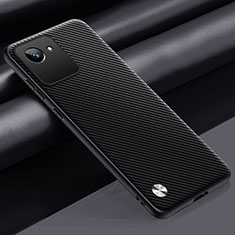 Soft Luxury Leather Snap On Case Cover S02 for Realme C30 Dark Gray