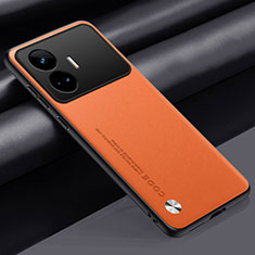 Soft Luxury Leather Snap On Case Cover S02 for Realme GT Neo5 SE 5G Orange