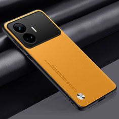 Soft Luxury Leather Snap On Case Cover S02 for Realme GT Neo5 SE 5G Yellow