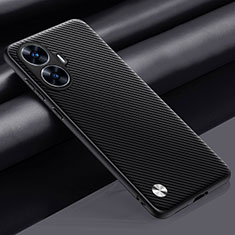 Soft Luxury Leather Snap On Case Cover S02 for Realme Narzo N55 Dark Gray