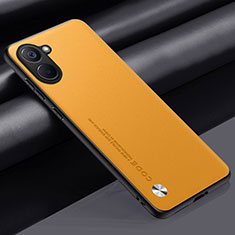 Soft Luxury Leather Snap On Case Cover S02 for Realme V30t 5G Yellow