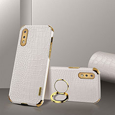 Soft Luxury Leather Snap On Case Cover S02 for Samsung Galaxy A02 White