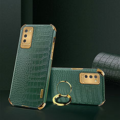 Soft Luxury Leather Snap On Case Cover S02 for Samsung Galaxy A02s Green