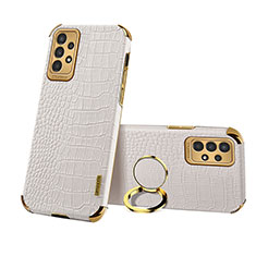 Soft Luxury Leather Snap On Case Cover S02 for Samsung Galaxy A13 4G White
