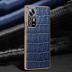 Soft Luxury Leather Snap On Case Cover S02 for Xiaomi Mi 12X 5G Blue