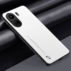 Soft Luxury Leather Snap On Case Cover S02 for Xiaomi Poco C65 White