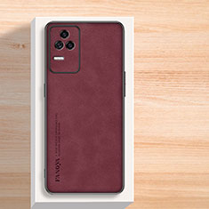 Soft Luxury Leather Snap On Case Cover S02 for Xiaomi Poco F4 5G Red