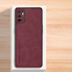 Soft Luxury Leather Snap On Case Cover S02 for Xiaomi POCO M3 Pro 5G Red