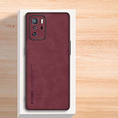 Soft Luxury Leather Snap On Case Cover S02 for Xiaomi Poco X3 GT 5G Red