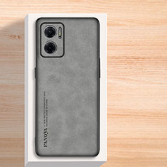 Soft Luxury Leather Snap On Case Cover S02 for Xiaomi Redmi 11 Prime 5G Gray
