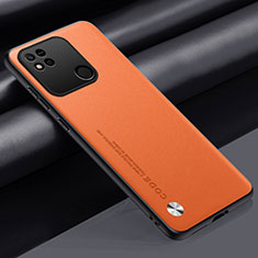 Soft Luxury Leather Snap On Case Cover S02 for Xiaomi Redmi 9C NFC Orange
