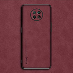 Soft Luxury Leather Snap On Case Cover S02 for Xiaomi Redmi Note 9 5G Red