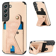 Soft Luxury Leather Snap On Case Cover S02D for Samsung Galaxy S24 5G Gold