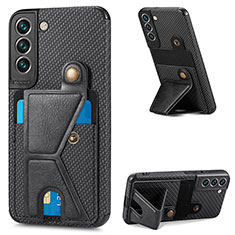 Soft Luxury Leather Snap On Case Cover S02D for Samsung Galaxy S24 Plus 5G Black