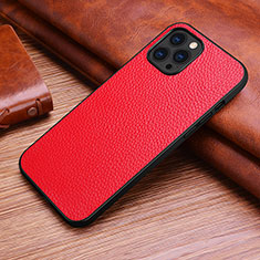 Soft Luxury Leather Snap On Case Cover S03 for Apple iPhone 15 Pro Max Red