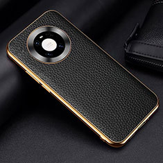 Soft Luxury Leather Snap On Case Cover S03 for Huawei Mate 40E Pro 4G Black