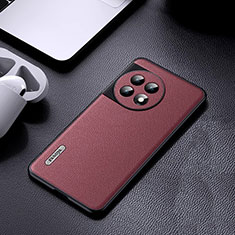 Soft Luxury Leather Snap On Case Cover S03 for OnePlus 11 5G Red