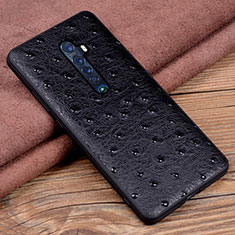 Soft Luxury Leather Snap On Case Cover S03 for Oppo Reno2 Black