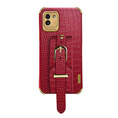 Soft Luxury Leather Snap On Case Cover S03 for Samsung Galaxy A03 Red