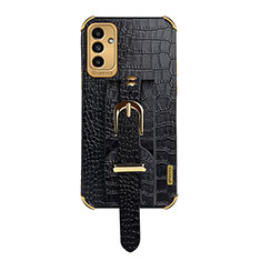 Soft Luxury Leather Snap On Case Cover S03 for Samsung Galaxy A04s Black