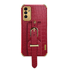 Soft Luxury Leather Snap On Case Cover S03 for Samsung Galaxy A04s Red