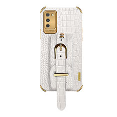 Soft Luxury Leather Snap On Case Cover S03 for Samsung Galaxy M02s White