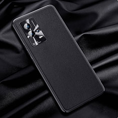 Soft Luxury Leather Snap On Case Cover S03 for Vivo iQOO 8 5G Black