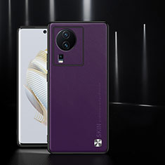 Soft Luxury Leather Snap On Case Cover S03 for Vivo iQOO Neo7 SE Purple