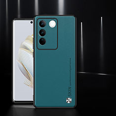 Soft Luxury Leather Snap On Case Cover S03 for Vivo V27e 5G Green