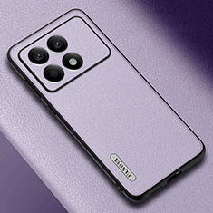 Soft Luxury Leather Snap On Case Cover S03 for Xiaomi Redmi K70 5G Clove Purple