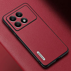 Soft Luxury Leather Snap On Case Cover S03 for Xiaomi Redmi K70 5G Red