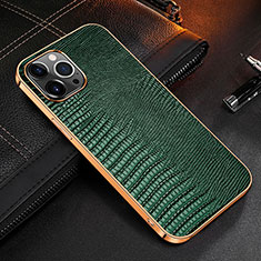 Soft Luxury Leather Snap On Case Cover S04 for Apple iPhone 14 Pro Max Green