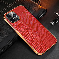 Soft Luxury Leather Snap On Case Cover S04 for Apple iPhone 14 Pro Red