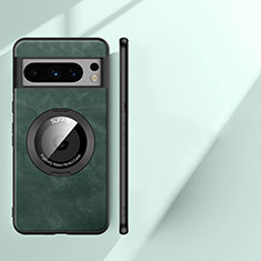 Soft Luxury Leather Snap On Case Cover S04 for Google Pixel 8 Pro 5G Green