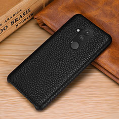 Soft Luxury Leather Snap On Case Cover S04 for Huawei Mate 20 Lite Black